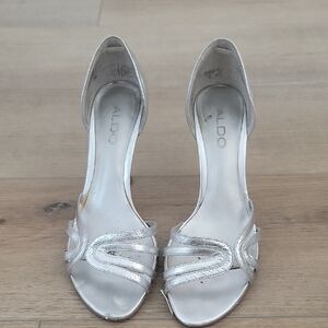Aldo Women's Metallic Silver Heels